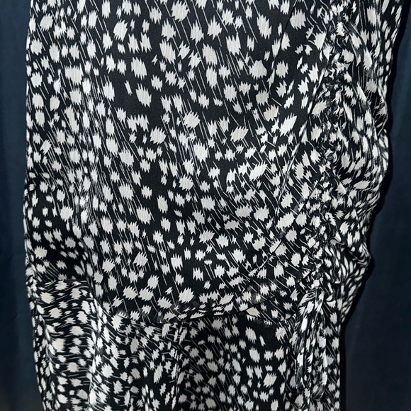 Sam Edelman Black & White Printed Ruched Midi Dress EUC S12 - Picture 11 of 17